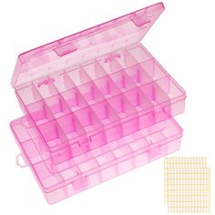 PRICES MAY VARY. 🌷【Robust Construction】 Our plastic organizer box is made of high-transparency plastic that will not deform easily with a sturdy locking mechanism. You can see the items obviously in the box and quick to find beads, earrings, jewelry, miniature models and some crafts. 🌷【Removable Dividers】Easily customize compartment sizes! The size of the grid can be flexibly adjusted according to your needs, so you can easily create box compartments to store items of different sizes. You can creat 3 to 24 compartments to fit individual need