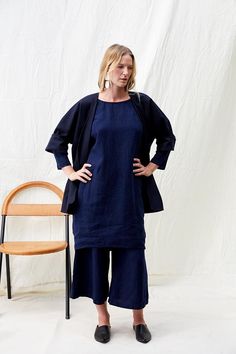 Rachel Craven Short Kimono Jacket in Midnight Wool Silk Velvet, Midnight Blue, Return Policy, Bell Sleeve Top, Tunic Tops