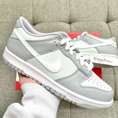 Nike Air Dunk Retro Low Gs Grey White Shoes New Release + Classic These Shoes Come In Youth Size: 5.5 Youth = Women’s 7 6 Youth = Women’s 7.5 6.5 Youth = Women’s 8 7 Youth = Women’s 8.5 Check Out With Youth’s Size Only! Brand New With Original Box 100% Authentic Classic + Retro Colorway Ship In 24 Hrs Final Sale Sporty Gray Custom Sneakers With Round Toe, Gray Sporty Custom Sneakers With Round Toe, Nike Skate Shoes With Rubber Sole And Round Toe, Gray Custom Sneakers With Round Toe In Synthetic, Gray Custom Sneakers With Synthetic Material And Round Toe, Gray Custom Round Toe Synthetic Sneakers, Gray Skate Shoes With Cushioned Footbed And Round Toe, Gray Skate Shoes With Cushioned Footbed, Nike Air Dunk