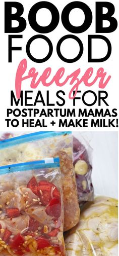 freezer meals for postpartum mammas to heal and make milk