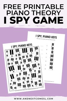 the free printable piano theory i spy game