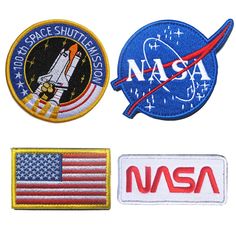 PRICES MAY VARY. Iron on or Sew on - Bundle 4 Pieces One Set Military Tactical Morale Badge Emblem Patch - NASA Logo 3.15" Diameter , 100th Space Shuttle Mission 3.15" Diameter, Golden Red USA Flag 3.15"x 2", NASA 3.54" x 1.57" Size Measurement: Approx. NASA Logo 3.15" Diameter , 100th Space Shuttle Mission 3.15" Diameter, Golden Red USA Flag 3.15"x 2", NASA 3.54" x 1.57" Designed with only the toughest, roughest users in mind Comfort and Performance come hand in hand with Hook & loop backing fo Diy Astronaut, الجدول الدوري, Nasa Patch, Space Quilt, Space Project, Astronaut Costume, Sistem Solar, Space Unit, Nasa Shirt