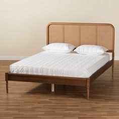 the bed is made and ready for someone to use it in their home or office