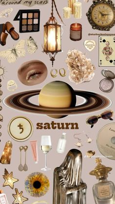 an image of saturn with all the things in it