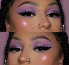 Lavender Eye Makeup, Lavender Makeup Looks, Lilac Palette, Lavender Makeup, Dipbrow Pomade