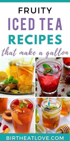 Healthy Iced Tea Recipes, Healthy Iced Tea, Healthy Teas Recipes, Fuze Tea, Iced Tea Recipes Homemade, Homemade Iced Tea, Sweet Tea Recipes, Iced Drinks Recipes, Tea Drink Recipes