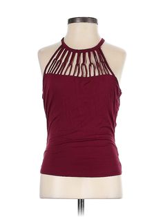 Parker Sleeveless Top Size: 1 Burgundy Tops - used. 95% Rayon, 5% Spandex, Halter, | Parker Sleeveless Top Burgundy Halter Tops - Used - Size 1 Cheap Sleeveless Burgundy Top, Stretch Sleeveless Elastane Halter Top, Party Elastane Camisole Tops, Elastane Camisole Tank Top For Party, Party Elastane Camisole Tank Top, Summer Sleeveless Halter Top, Stretch Halter Neck Tank Top In Elastane, Summer Sleeveless Elastane Halter Top, Sleeveless Elastane Halter Top For Summer