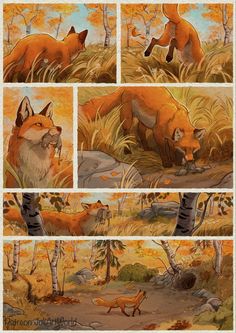 the fox and the hound storyboard art