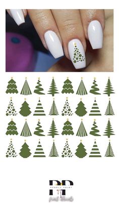 #tistheseasontattoos #christmasinspo #festivetattoos #christmastattoo #merrytattoos #holidayink #seasonalink Christmas Nail Designs Easy, Diy Nails Stickers, Christmas Tree Nails, Christmas Nail Stickers, Christmas Manicure, Hippie Nails, Tree Nails