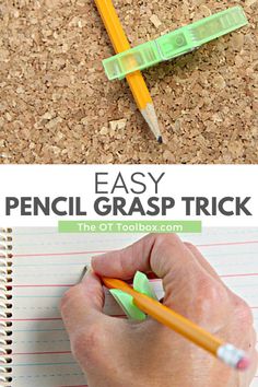 this is an easy and fun pencil grasp trick for kids