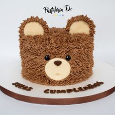 Bear cake Torta o pastel osito First Birthday Teddy Bear Cake, Diy Teddy Bear Cake, The Bear Cake, Cute Bear Birthday Cake, Teddy Bear One Year Old Birthday Cake, Beary 1st Birthday Cake, Chocolate Bear Cake, Bear Cakes Ideas, Beary First Birthday Cake Smash