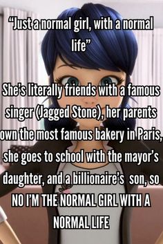 Miraculous Ladybug Whisper, Miraculous In Real Life, Miraculous Ladybug Quotes, Ladybugs Movie, Miraculous Ladybug Memes, Normal Girl