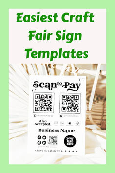 craft fair table display ideas for signs Diy Sign For Craft Booth, Craft Market Signage Ideas, Craft Fair Table Signs, Free Craft Show Printables, Price Labels Craft Fair, Craft Show Booth Display Ideas For Signs Price Tags, Craft Fair Payment Sign, Craft Show Sign Display