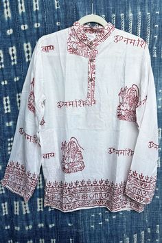 Lounge in true bohemian style, in our handmade Rayon block-printed Om Shirts from India. Looking laid-back has never been as easy as it is with these breezy shirts. Printed in traditional patterns, each shirt is unique and bears floral patterns, and Om, Ganesh, Shiva, or Buddha. Shirts have a pocket in the side panel. These shirts are handcrafted using a traditional Indian block-printing technique. We travel to the source to bring home these laid-back luxuries for you! Whether chilling on the bo Om Ganesh, Indian Block Print, Shopping World, Mint Blue, Fiery Red, Mint Color, Lavender Color, Block Printing, Color Swatches