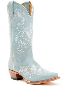 Floral Cowboy Boots, Blue Cowboy Boots, Boot Barn, Handcrafted Boots, Country Boots, Cowboy Boots Women