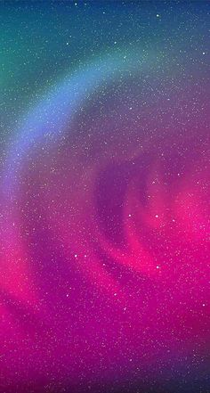 an aurora bore is seen in the sky with pink and blue hues on it