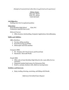 the basic resume format for students to use on their own computer skills and work materials