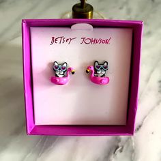 One Last Chance Before Summer Is Over. Betsey Johnson Super Cool Design, Frenchie Chillin On A Party Flamingo Earrings. Pink Novelty Earrings For Party, Pink Fun Jewelry For Party, Pink Fun Party Jewelry, Fun Pink Party Jewelry, Novelty Pink Earrings For Summer, Candy Corn Earrings, One Last Chance, Flamingo Earrings, Black Hoops Earrings