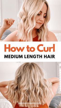 How To Style Hair Wavy Loose Curls, Wavy Hair For Medium Length, Perms For Thick Medium Length Hair, Medium Length Loose Waves, Loose Wave Medium Length Hair, Medium Length Hair Styles Curling Iron, Bottom Curls Hair Medium, How To Style Shoulder Length Hair Simple, Mermaid Curls Hairstyles