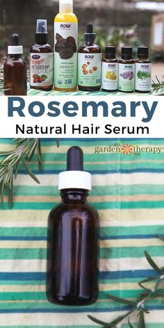 Diy Hair Oil Leave In, Rosemary Scalp Oil, Jojoba And Rosemary Oil For Hair, Scalp Serum Diy, Scalp Oil Recipe, Diy Scalp Oil, Hair Serum Recipe, Diy Hair Serum, Rosemary Hair Oil