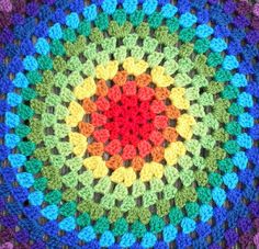 a colorful crochet pattern is featured in this photo