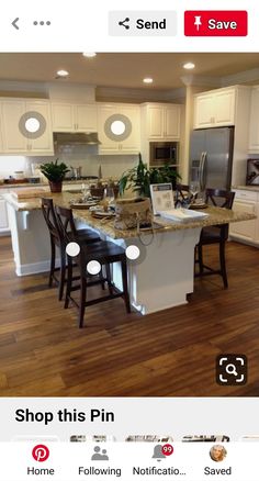 the kitchen is clean and ready to be used as a dining room or living room