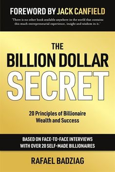 the billion dollar secret book cover with gold foil and black lettering on it, which reads