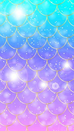 an abstract background with gold and blue scales on the bottom, as well as bubbles