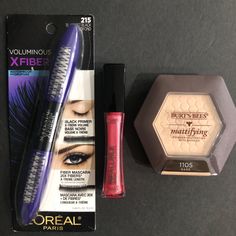 Bundle 3 Mascara Lip Gloss Powder Foundation. L’oreal Waterproof Black Mascara #215 L’oreal Lip Gloss #125 Burt’s Bees Powder Foundation #1105. All Brand New Excellent Condition. Black Mascara, Powder Foundation, Makeup Foundation, All Brands, Lip Gloss, Womens Makeup, Foundation, Bundles, Conditioner