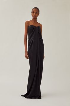 Leticia Dress in Satin Moody Cocktail, Satin Dress Black, Strapless Satin Dress, 27 Dresses, Modern Feminine, Cocktail Attire, Column Dress, Silk Crepe, Satin Dress