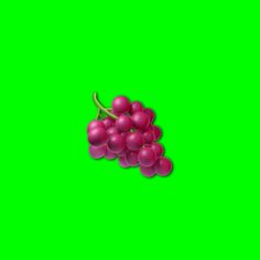 some grapes are on a green screen