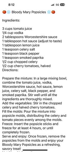 Tomato Juice, Worcestershire Sauce, Smoked Paprika, Popsicles, Cherry Tomatoes, Hot Sauce, Celery, Vodka, Snacks