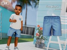 an image of a little boy in shorts and t - shirt