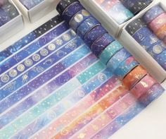 several rolls of washi tapes are on display