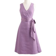 New With Tags J. Crew Serena Bridesmaid Belted Dress Short Knee Length Satin Sash Tie Waist Belt In Color Cotton Candy, A Lavender Lilac Purple Special Occasion & Parties J. Crew Collection A-Line Fit And Flare Crossover Wrap Bust Cocktail Party Semi Formal Wedding Guest Feminine Bridgerton Classy 100% Cotton Size 10 Offers Always Welcome Bundle Items To Save! Sorry No Trades Or Holds Lavender V-neck Bridesmaid Dress, Spring Purple Fitted Bridesmaid Dress, Fitted Purple Bridesmaid Dress For Spring, Bridesmaid Dress Lavender, Orange Polka Dot Dress, White Denim Dress, Easy Tunic, Lavender Bridesmaid Dresses, Semi Formal Wedding