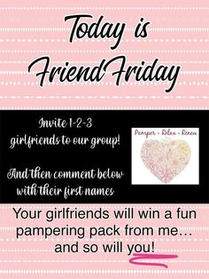 Happy Friday EVERYONE'S FRIEND FRIDAY !!! Mary Kay Friend Friday, Pink Friday Mary Kay Ideas, Mary Kay Wednesday Wisdom, Mary Kay Grow The Group, Mary Kay Monday, Mary Kay Friday, Mary Kay Hostess, Hostess Wanted