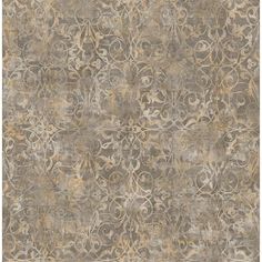 Brilliant Scroll Wallpaper by Seabrook Wallcoverings Transitional Wallpaper, Metallic Pattern, Drops Patterns, W Wallpaper, Scroll Pattern, Contemporary Wallpaper, Brick Wallpaper, Damask Wallpaper, Watercolor Wallpaper