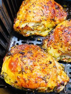 Air Fryer Lemon Herb Chicken Thighs - Cooks Well With Others Pepper Jelly And Cream Cheese, Air Fryer Jalapeno Poppers, Crispy Parmesan Chicken, Air Fryer Jalapeno, Cream Cheese Bites, Lemon Herb Chicken, Herb Chicken, Lemon Herb, Cheese Bites