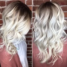 Stylist Christian gave this guest a gorgeous darkened icy balayage! Reserve today: 816-605-1949 #theglamroomkc Ivey Blonde Balayage, Biolage Highlights Blonde, Icy Balayage, Shadow Roots, Long Blonde Wig, Real Hair Wigs, Icy Blonde, Frontal Hairstyles