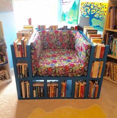 there are many different types of furniture made out of books