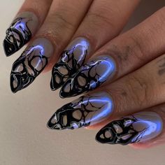 Marvel Nails, Alien Nails, Edgy Nails, Hello Kit, Pretty Gel Nails