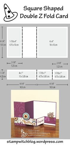 an image of a folded card with measurements