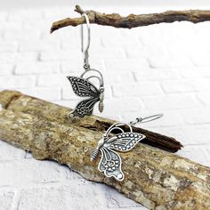 Beautiful Butterfly Sterling Silver Earrings / 925 Sterling - Etsy Adjustable Sterling Silver Earrings, Traditional Silver Earrings With Ear Wire, Antique Oxidized Silver Earrings For Gift, Traditional White Gold Sterling Silver Earrings, Antique Silver Pierced Sterling Silver Earrings, Antique Silver Sterling Earrings, Nickel-free Antique Silver Sterling Silver Earrings, Handmade Sterling Silver Earrings, Silver Flower Bracelet