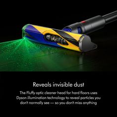 an advertisement for the new dyson multi - purpose vacuum cleaner that is available in multiple colors