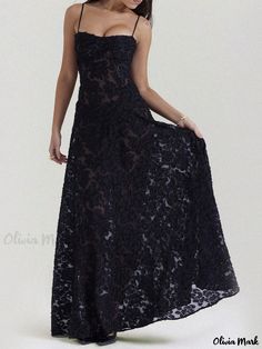 Olivia Mark - Lace Floral Patterned Sleeveless Dress with Embroidery, Elegant Evening Gown Lace A-line Sleeveless Evening Dress, Sleeveless Summer Lace Gala Dress, Sleeveless Fitted Lace Dress For Evening, Sleeveless Lace Dress For Summer Gala, Fitted Sleeveless Lace Dress For Evening, Sleeveless Maxi Dress With Lace Bodice For Gala, Sleeveless Lace Dress For Gala, Sleeveless Floral Embroidered Prom Dress, Sleeveless Lace Dress For Evening