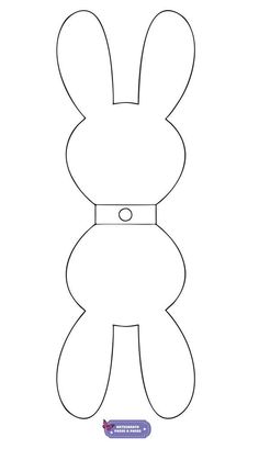 the paper bunny is cut out and ready to be colored