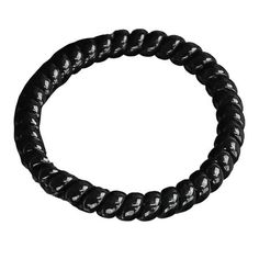 a black and white braided bracelet with an anchor clasp on a white background photo