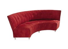 curved couch 48 w x 240 l - seats 4 colors red