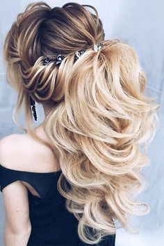 Bridal Hairstyles Long Hair, Tail Hairstyles, Great Gatsby Headpiece, Hairstyles Long Hair, Tail Hairstyle, Gatsby Headpiece, Peacock Hair, Prom Hairstyles For Long Hair