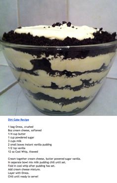 an image of a cake in a bowl with instructions on how to bake it